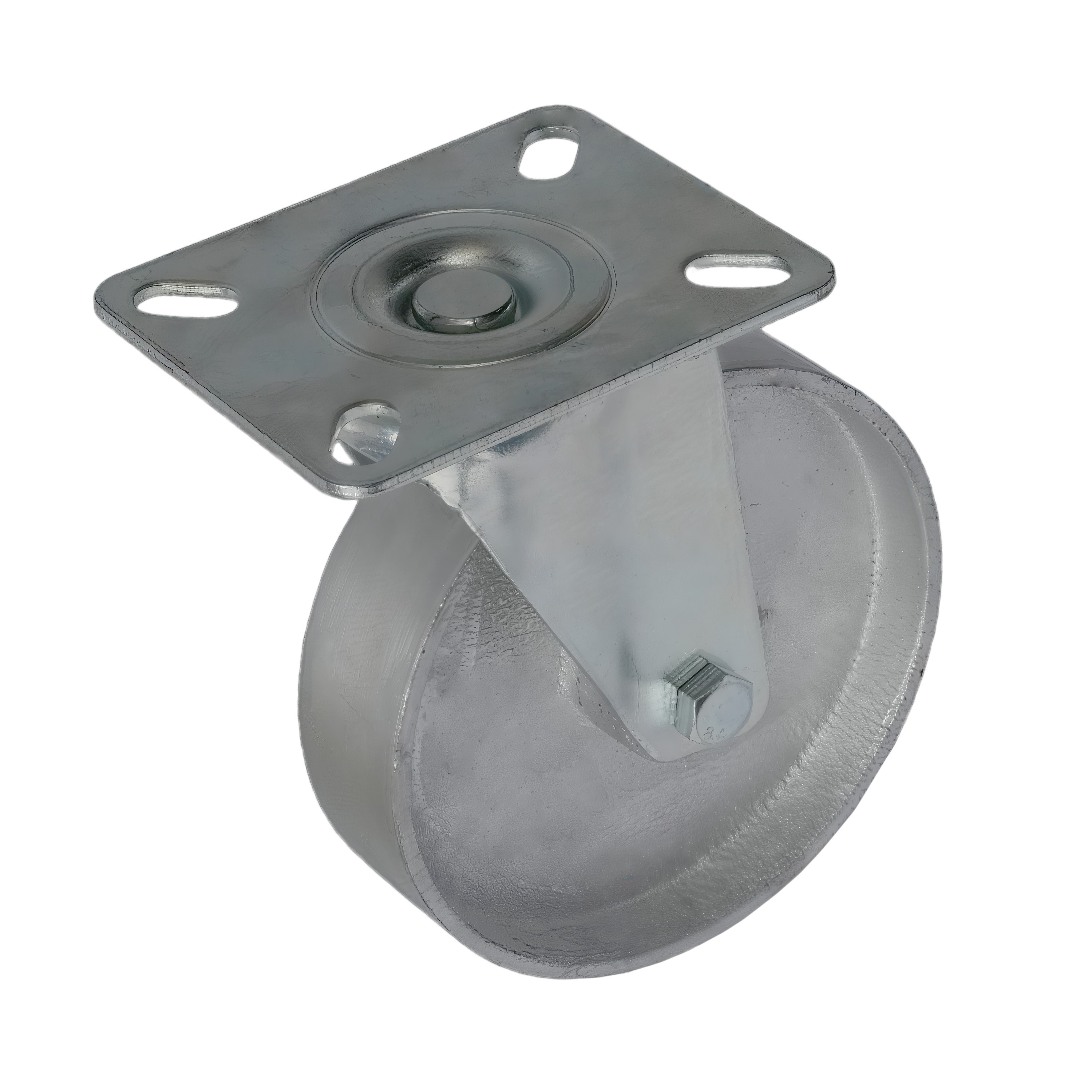 SCss 55 - Большегрузное чугунное колесо без резины 125 мм (поворот., площадка, светл. обод.)